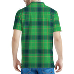 St. Patrick's Day Scottish Plaid Print Men's Polo Shirt