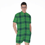 St. Patrick's Day Scottish Plaid Print Men's Rompers