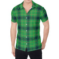St. Patrick's Day Scottish Plaid Print Men's Shirt