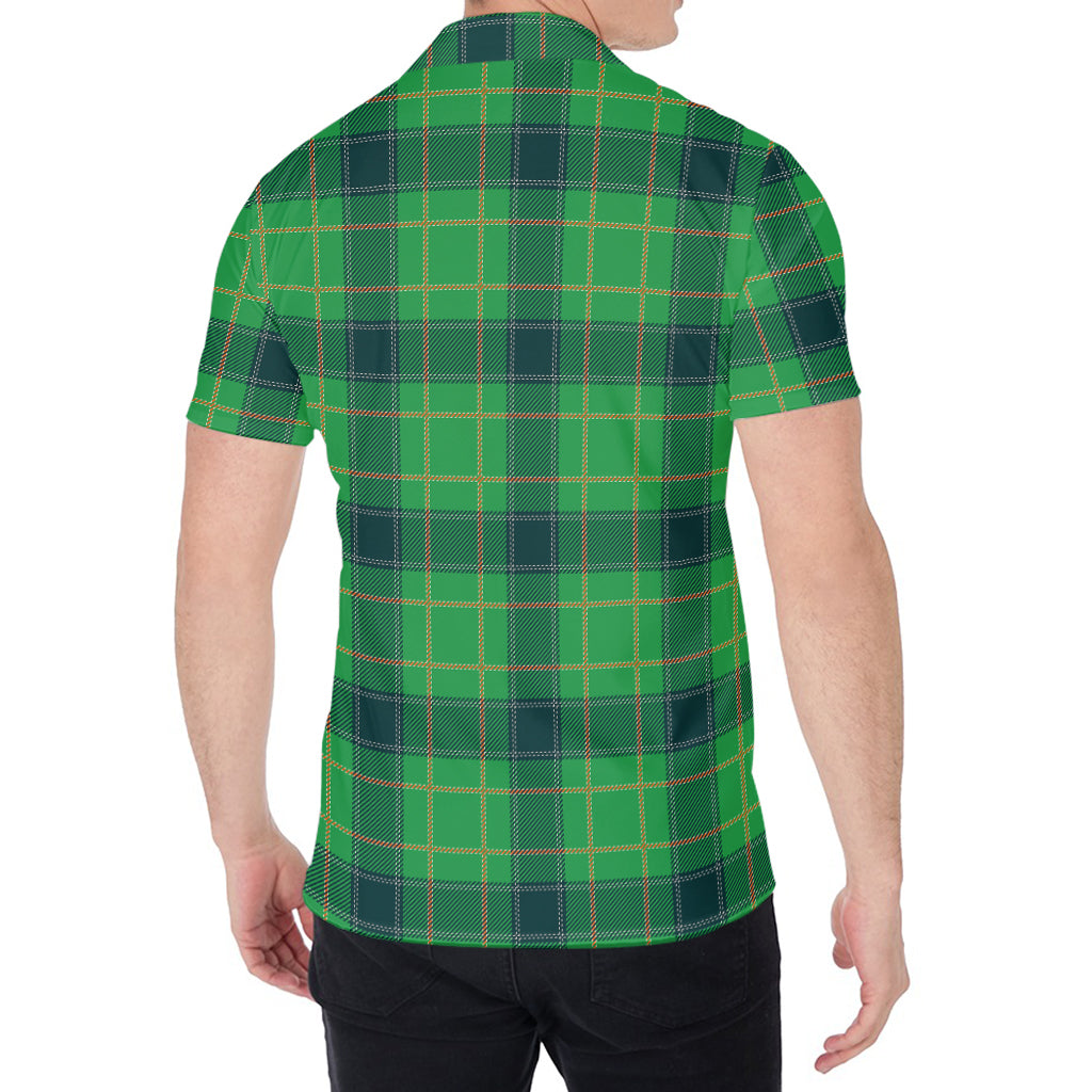 St. Patrick's Day Scottish Plaid Print Men's Shirt