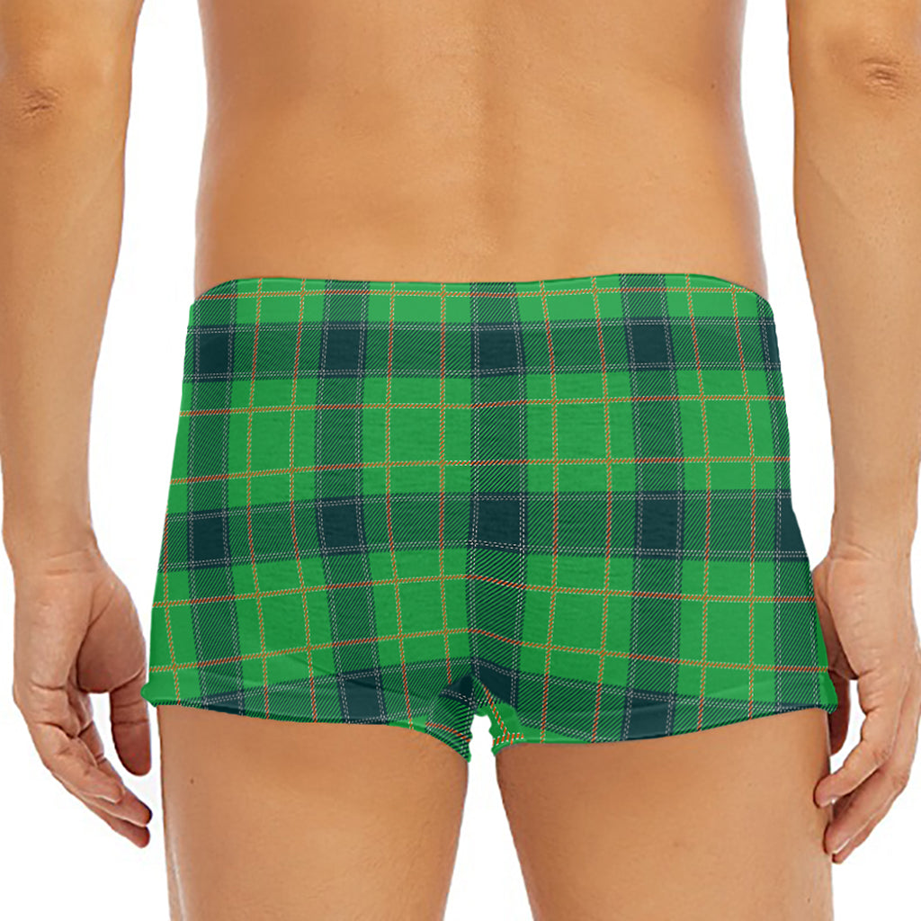 St. Patrick's Day Scottish Plaid Print Men's Short Boxer Briefs