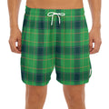 St. Patrick's Day Scottish Plaid Print Men's Split Running Shorts