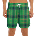 St. Patrick's Day Scottish Plaid Print Men's Split Running Shorts