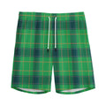 St. Patrick's Day Scottish Plaid Print Men's Athletic Shorts