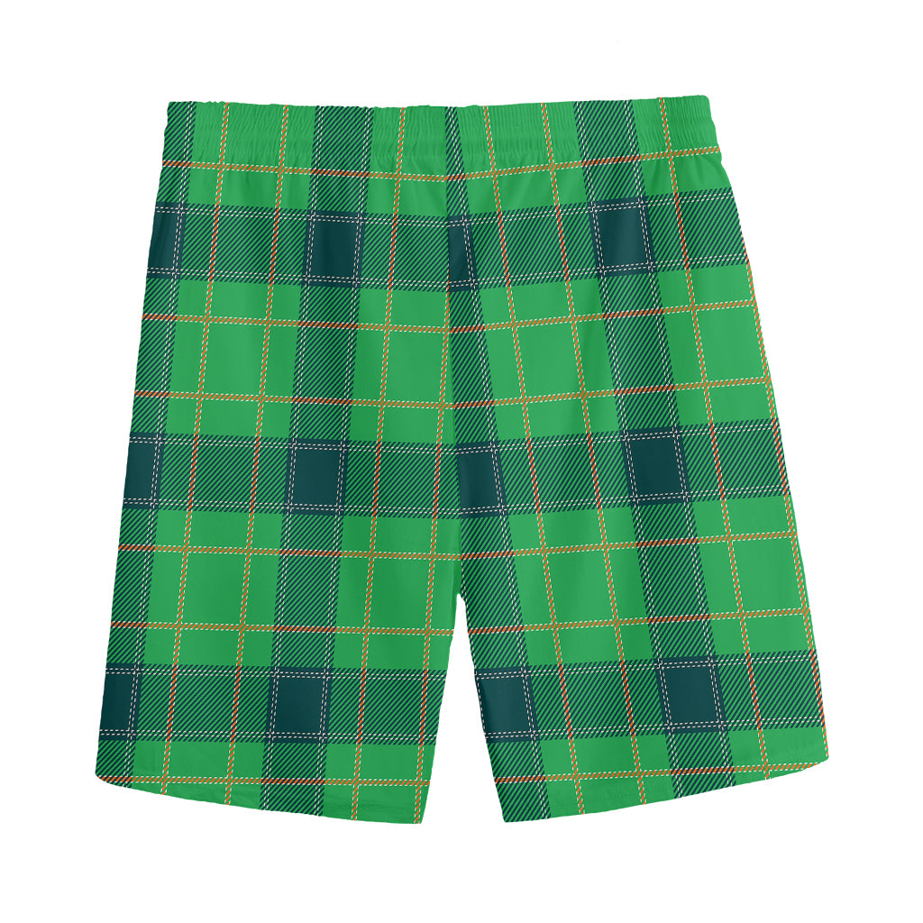 St. Patrick's Day Scottish Plaid Print Men's Sports Shorts
