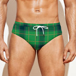 St. Patrick's Day Scottish Plaid Print Men's Swim Briefs