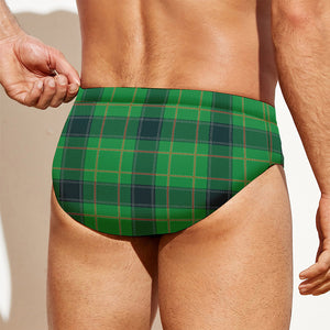 St. Patrick's Day Scottish Plaid Print Men's Swim Briefs