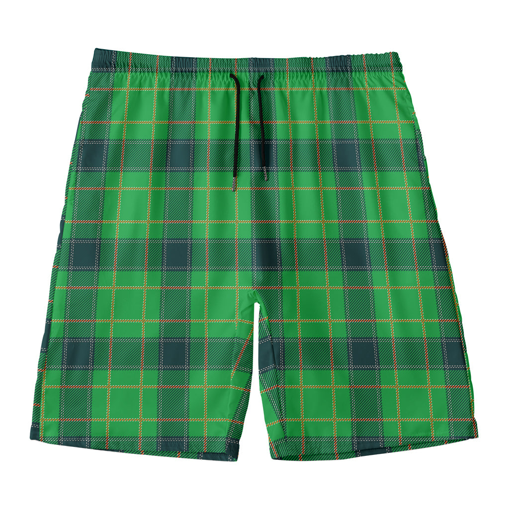 St. Patrick's Day Scottish Plaid Print Men's Swim Trunks