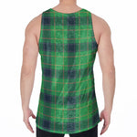 St. Patrick's Day Scottish Plaid Print Men's Velvet Tank Top