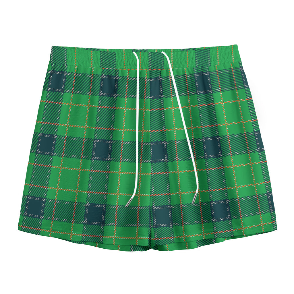 St. Patrick's Day Scottish Plaid Print Mesh Shorts