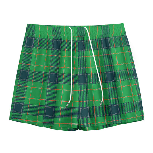 St. Patrick's Day Scottish Plaid Print Mesh Shorts
