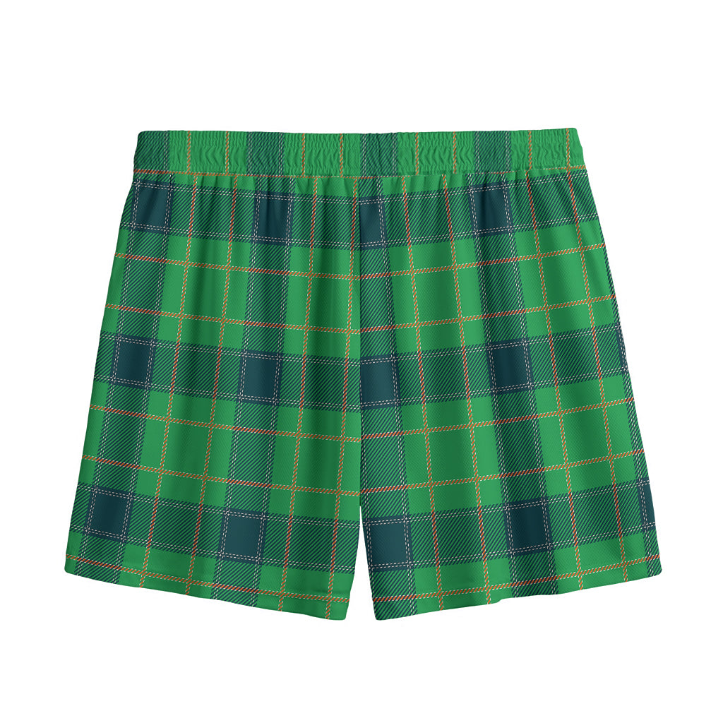 St. Patrick's Day Scottish Plaid Print Mesh Shorts