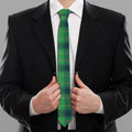St. Patrick's Day Scottish Plaid Print Necktie