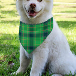St. Patrick's Day Scottish Plaid Print Over The Collar Dog Bandana
