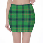 St. Patrick's Day Scottish Plaid Print Pencil Mini Skirt