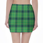 St. Patrick's Day Scottish Plaid Print Pencil Mini Skirt