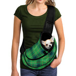 St. Patrick's Day Scottish Plaid Print Pet Sling Carrier
