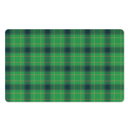 St. Patrick's Day Scottish Plaid Print Polyester Doormat
