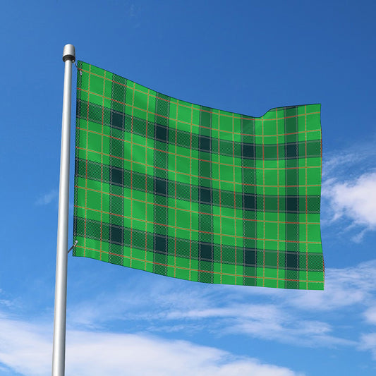 St. Patrick's Day Scottish Plaid Print Polyester Flag