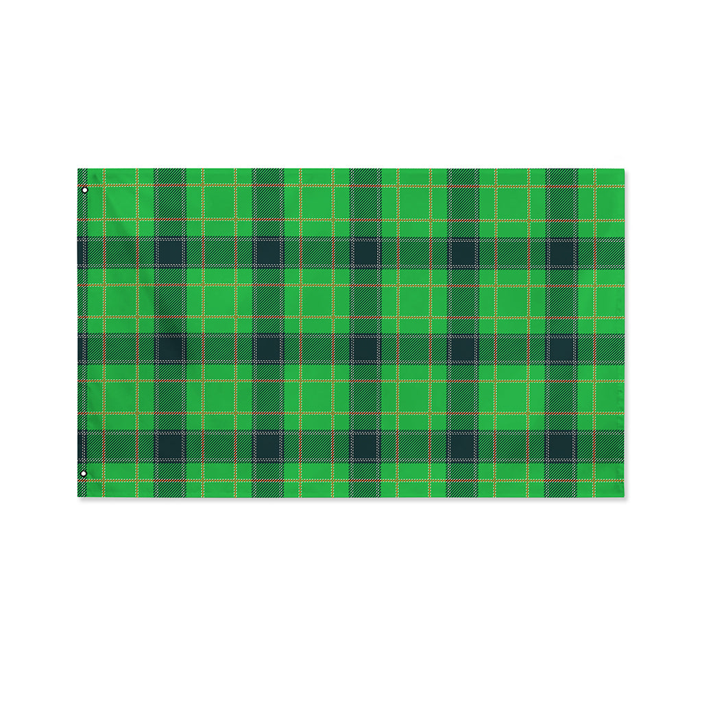 St. Patrick's Day Scottish Plaid Print Polyester Flag