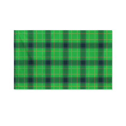 St. Patrick's Day Scottish Plaid Print Polyester Flag