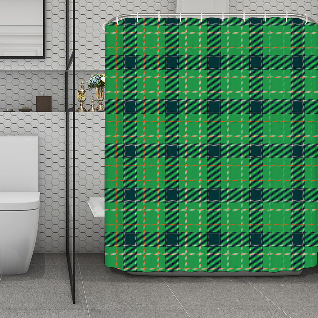 St. Patrick's Day Scottish Plaid Print Polyester Shower Curtain