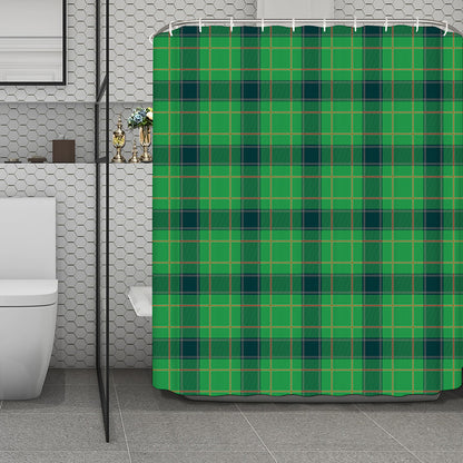St. Patrick's Day Scottish Plaid Print Polyester Shower Curtain