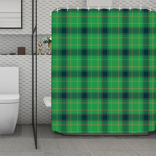 St. Patrick's Day Scottish Plaid Print Polyester Shower Curtain