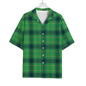 St. Patrick's Day Scottish Plaid Print Rayon Hawaiian Shirt