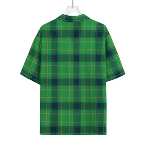 St. Patrick's Day Scottish Plaid Print Rayon Hawaiian Shirt