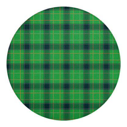 St. Patrick's Day Scottish Plaid Print Round Blanket