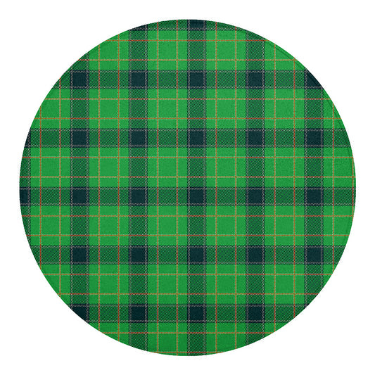 St. Patrick's Day Scottish Plaid Print Round Blanket