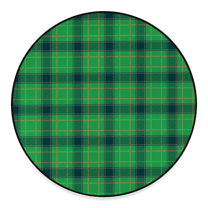 St. Patrick's Day Scottish Plaid Print Round Floor Mat