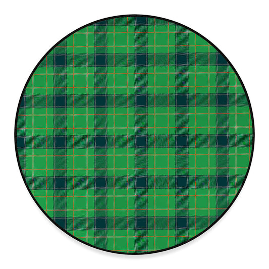 St. Patrick's Day Scottish Plaid Print Round Floor Mat