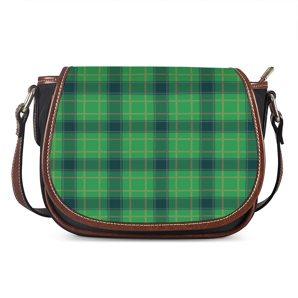 St. Patrick's Day Scottish Plaid Print Saddle Bag