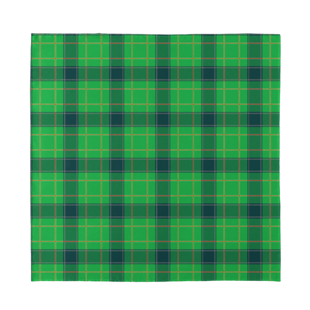 St. Patrick's Day Scottish Plaid Print Silk Bandana