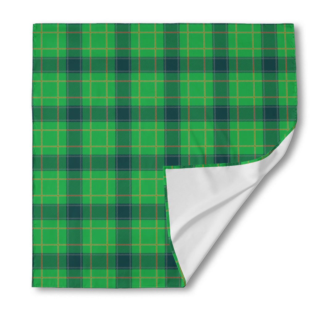 St. Patrick's Day Scottish Plaid Print Silk Bandana