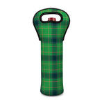 St. Patrick's Day Scottish Plaid Print Single Neoprene Wine Tote