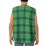 St. Patrick's Day Scottish Plaid Print Sleeveless Baseball Jersey