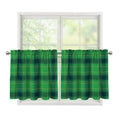 St. Patrick's Day Scottish Plaid Print Tier Curtains