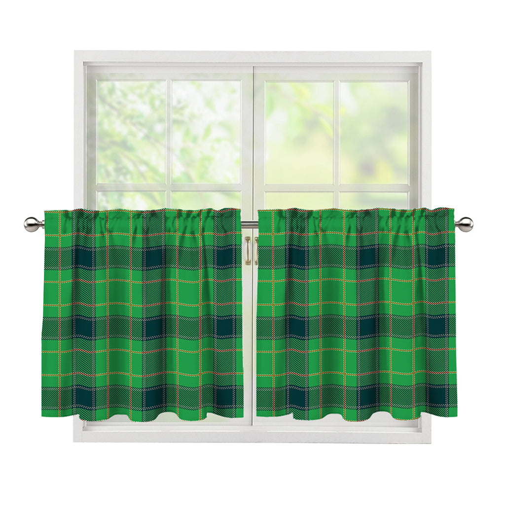 St. Patrick's Day Scottish Plaid Print Tier Curtains