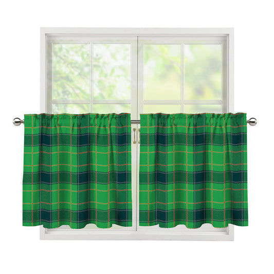 St. Patrick's Day Scottish Plaid Print Tier Curtains