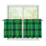 St. Patrick's Day Scottish Plaid Print Tier Curtains