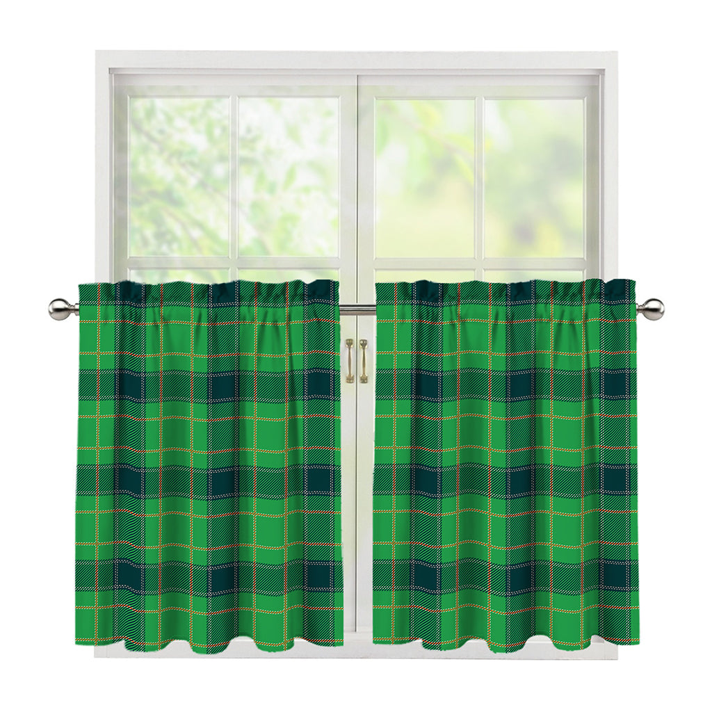 St. Patrick's Day Scottish Plaid Print Tier Curtains