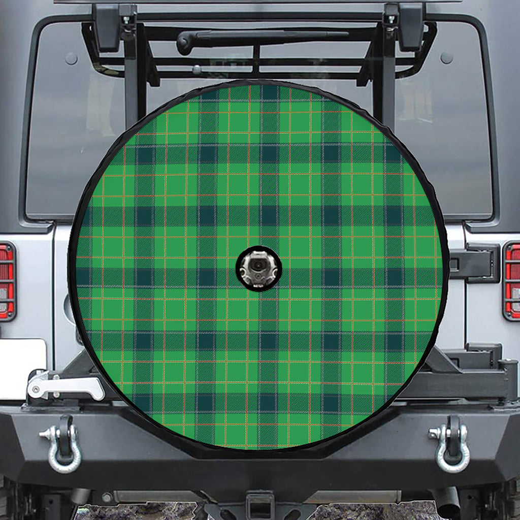 St. Patrick's Day Scottish Plaid Print Tire Cover With Camera Hole