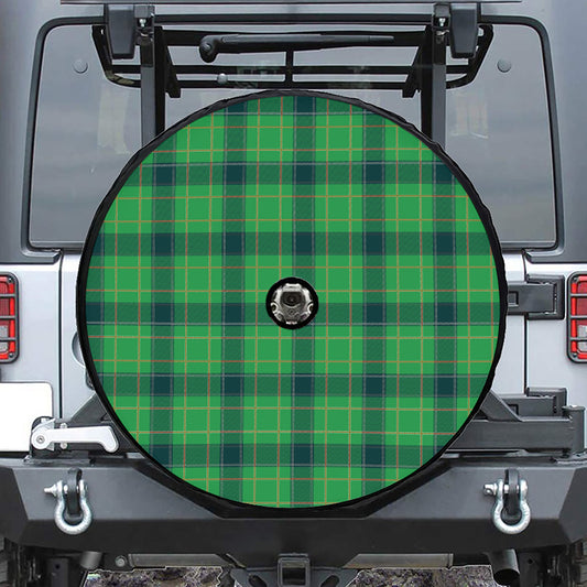 St. Patrick's Day Scottish Plaid Print Tire Cover With Camera Hole