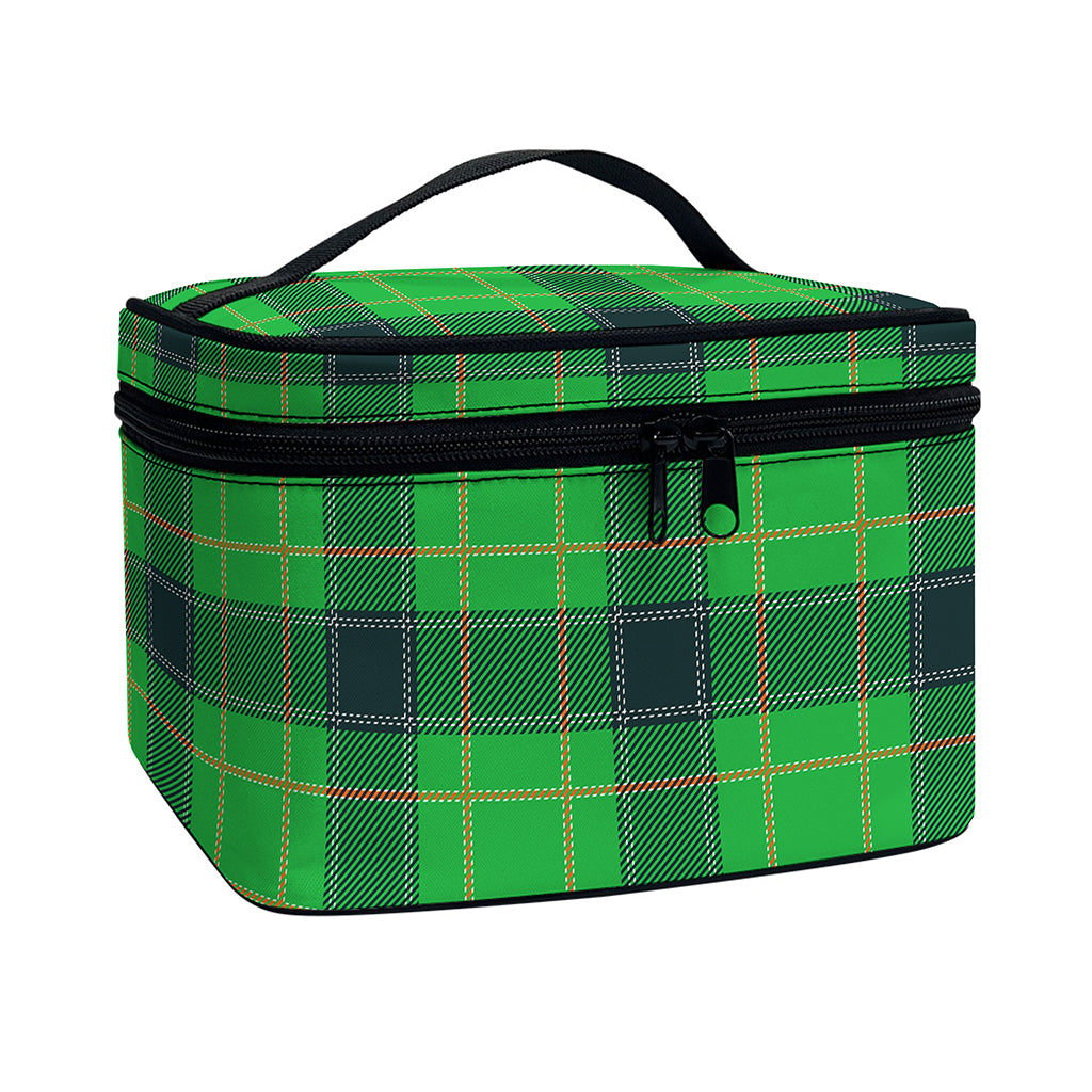 St. Patrick's Day Scottish Plaid Print Travel Makeup Bag