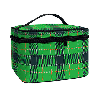 St. Patrick's Day Scottish Plaid Print Travel Makeup Bag