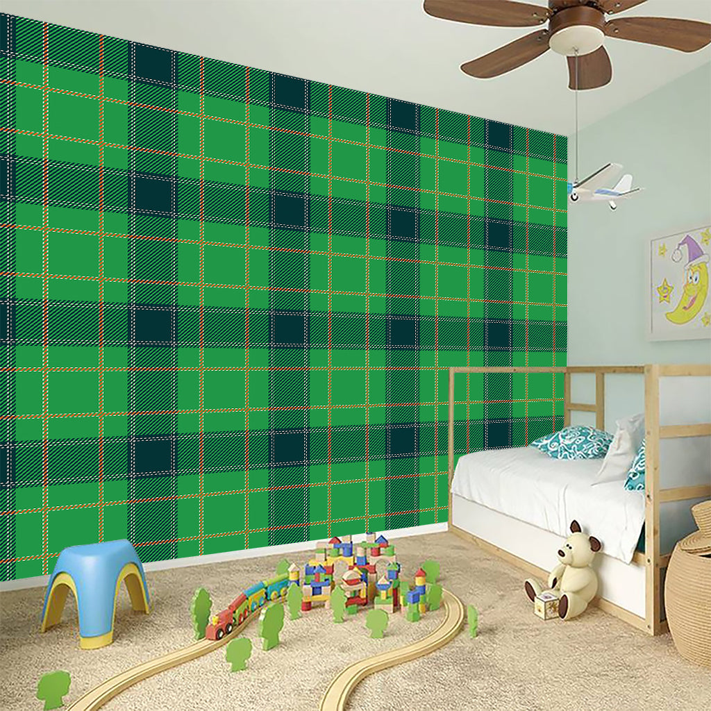 St. Patrick's Day Scottish Plaid Print Wall Sticker