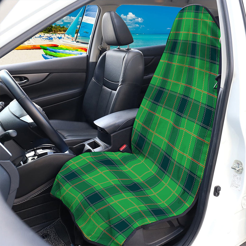 St. Patrick's Day Scottish Plaid Print Waterproof Car Seat Cover
